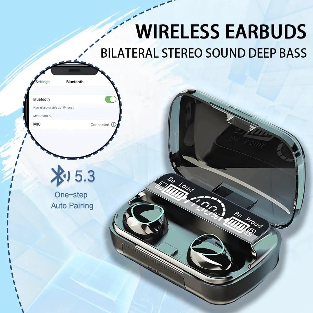 M10 Air buds Wireless Bluetooth EarBuds