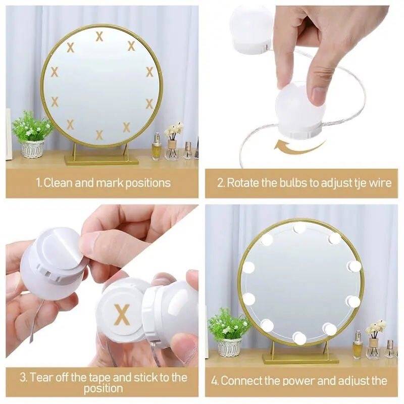 Vanity Light LED Bulbs for Makeup Mirror Stand | 10 Bulbs with 3 Light Modes Rs. 1099- ☑