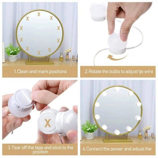 Vanity Light LED Bulbs for Makeup Mirror Stand | 10 Bulbs with 3 Light Modes    Rs. 1099- ☑